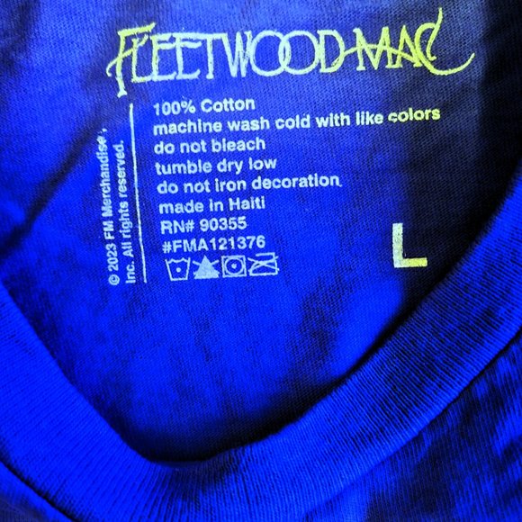 Fleetwood Mac Tour rock soft pop rock Official Unisex T-Shirt XL NWT - Picture 3 of 3